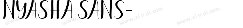 Nyasha Sans字体转换